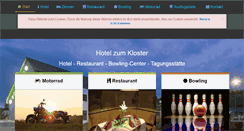 Desktop Screenshot of hotel-zum-kloster.de